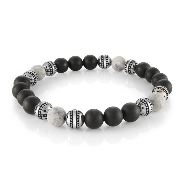Italgem Steel Beads Stretch Bracelet