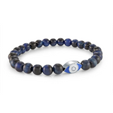 Italgem Steel Evil Eye Bead Bracelet