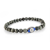 Italgem Steel Evil Eye Bead Bracelet