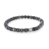 Italgem Stainless Steel Opal Hematite Bracelet