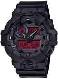 Casio G-Shock Black And Bold Red GA700