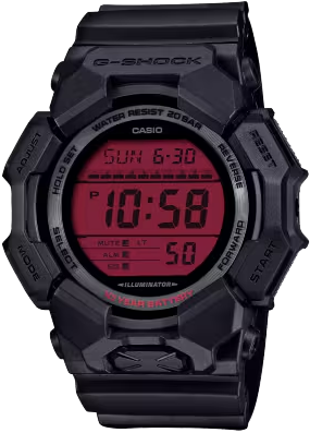 Casio G-Shock Black And Bold Red