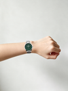 MEDIUM The Comeback First Edition 38 Steel Silver / Green – On wrist