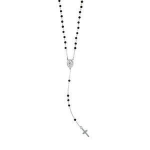 Italgem Steel Rosary Cross Necklace