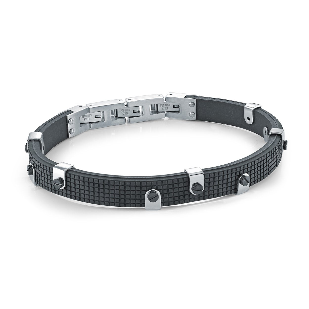Italgem Stainless Steel Silicone Bracelet