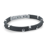 Italgem Stainless Steel Silicone Bracelet