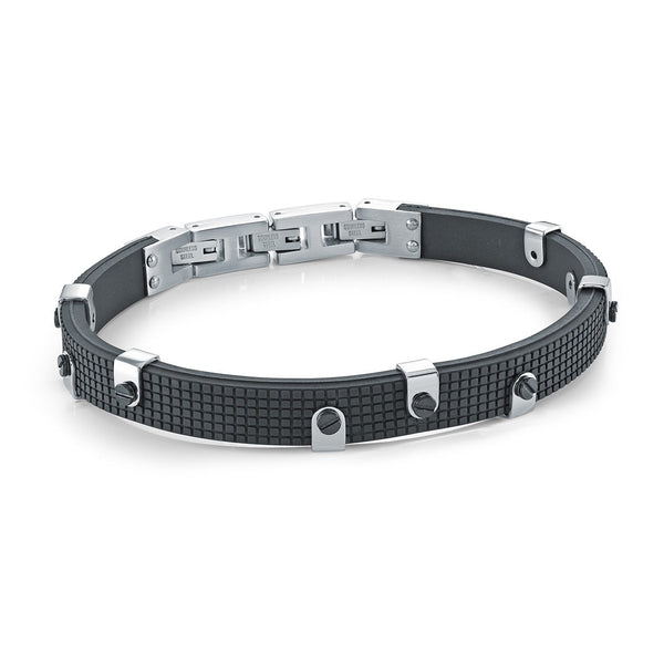 Italgem Stainless Steel Silicone Bracelet