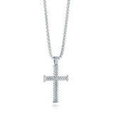 Italgem Steel Cross Necklace