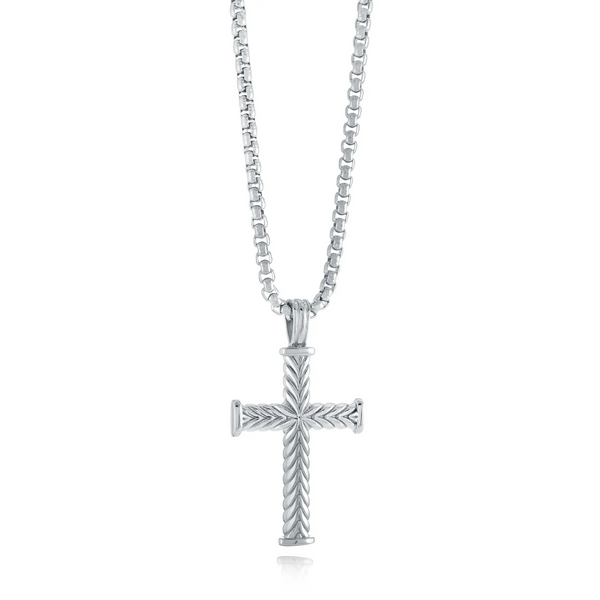 Italgem Steel Cross Necklace