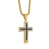Italgem Steel Cross Necklace