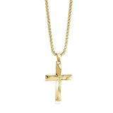 Italgem Stainless Steel Angled Cross Necklace