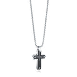 Italgem Steel Micro Cross Necklace