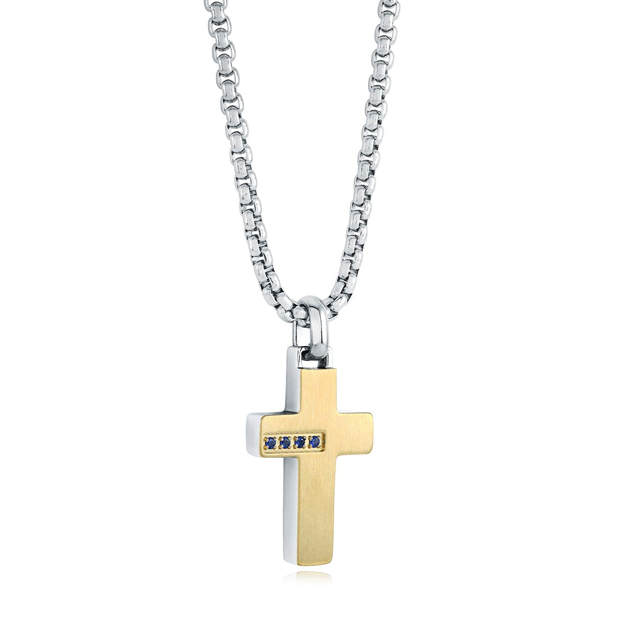 Italgem Steel Cross Necklace