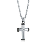 Italgem Steel Cross Necklace