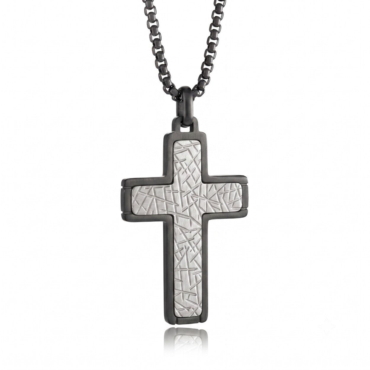 Italgem Steel Cross Necklace