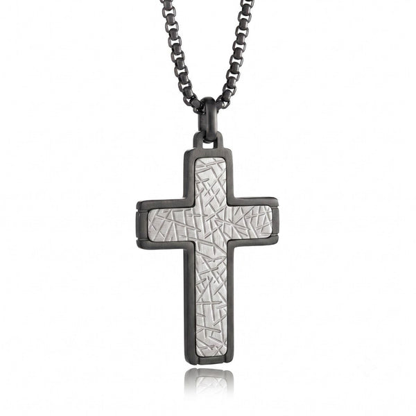 Italgem Steel Cross Necklace