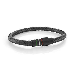 Italgem Steel Jai Leather Bracelet