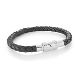 Italgem Leather Steel Bracelet