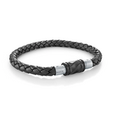 Italgem Leather Steel Bracelet