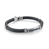 Italgem Screw Plate Leather Bracelet