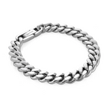 Italgem Steel 10MM Curb Link Bracelet
