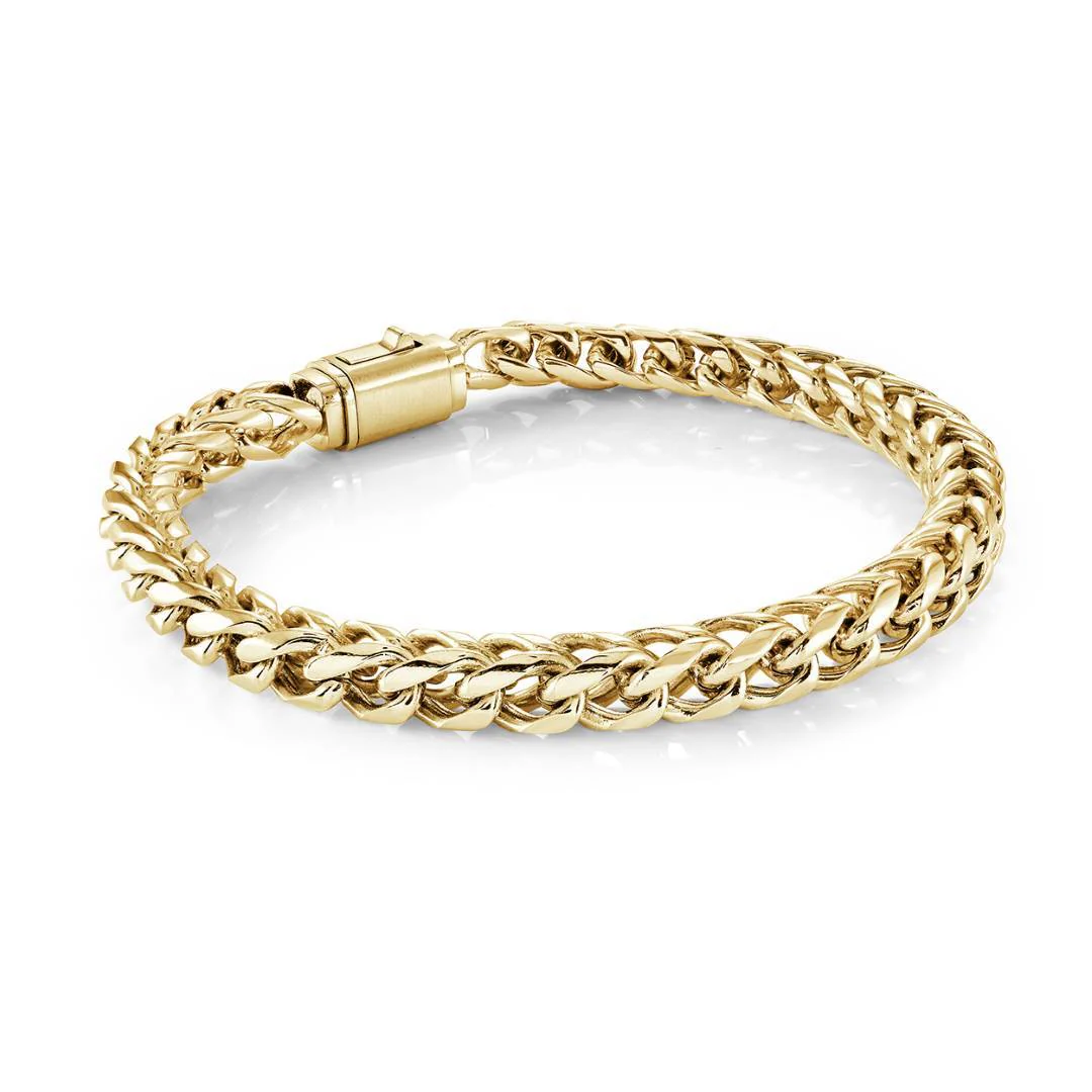 Italgem Steel Franco Square Clasp Bracelet