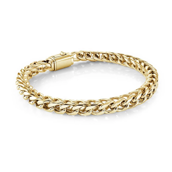 Italgem Steel Franco Square Clasp Bracelet