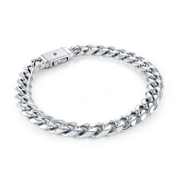 Italgem Steel 8MM Curb Bracelet