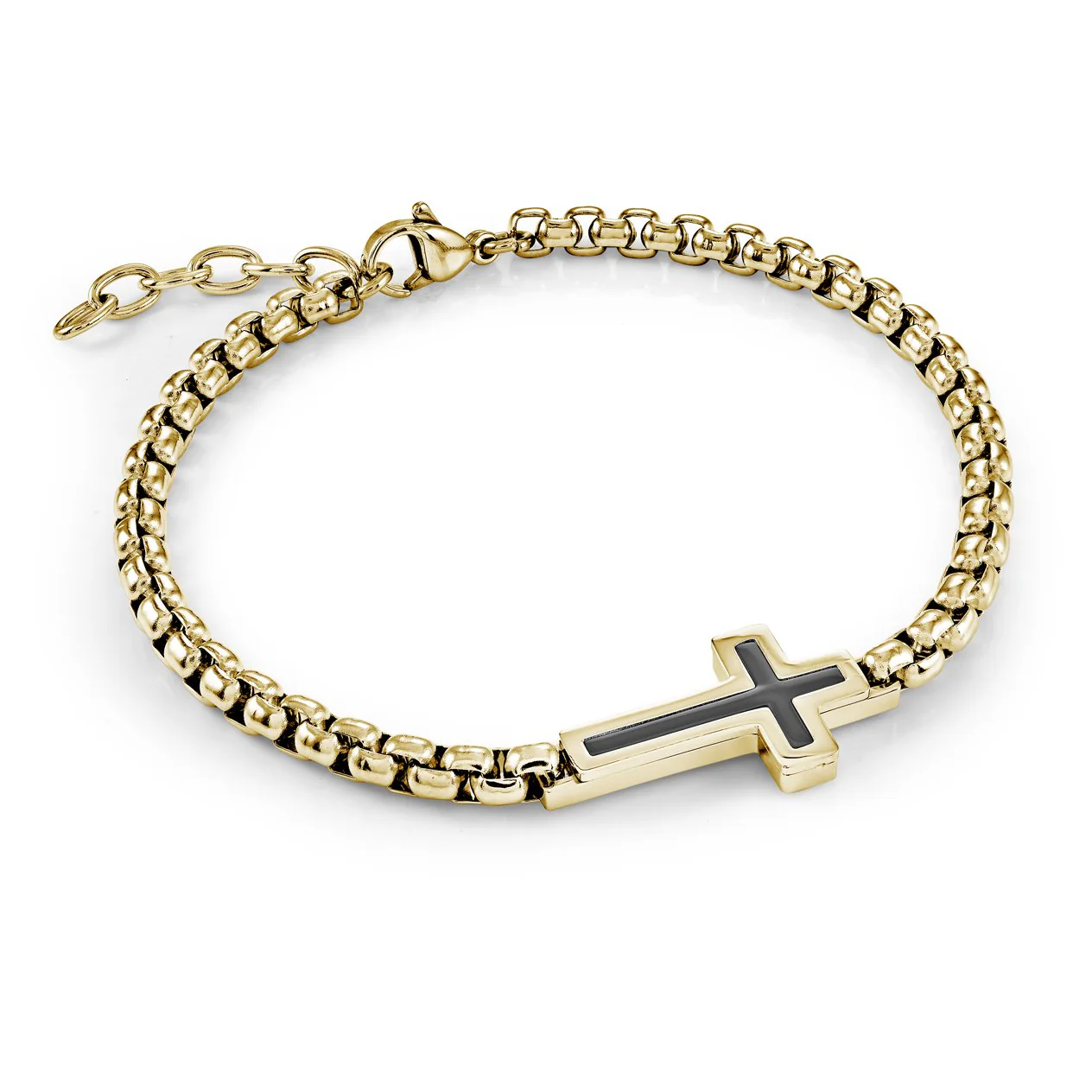 Italgem Steel Cross Bracelet
