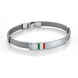 Italgem Steel Italy Flag Bangle