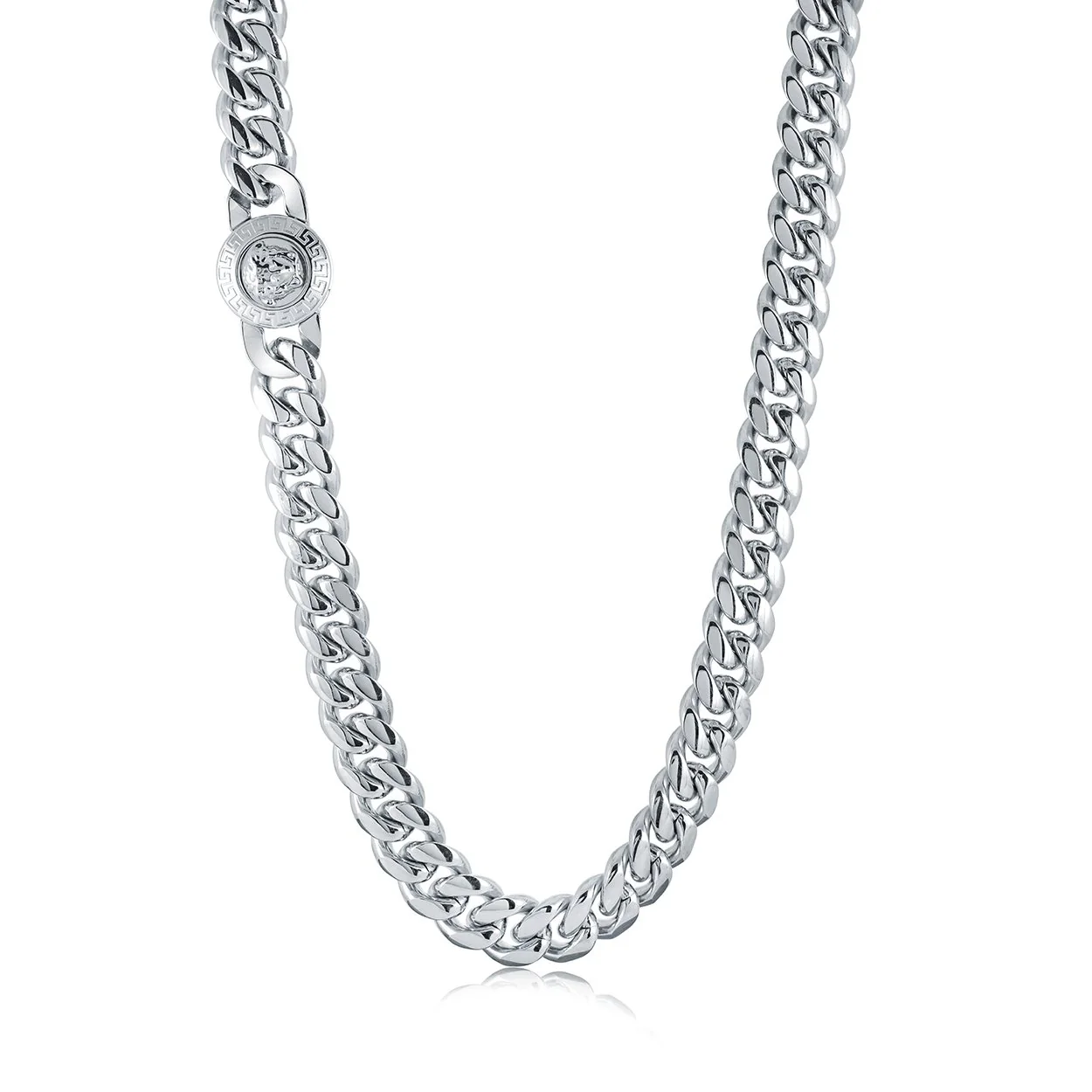 Italgem 12MM Curb Medusa Clasp Chain