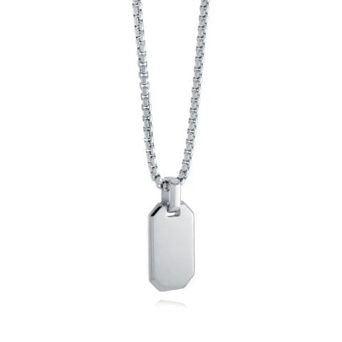 Italgem Brushed Dog Tag Pendant
