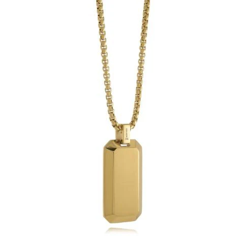 Italgem Brushed Dog Tag Pendant