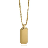 Italgem Brushed Dog Tag Pendant