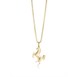 Italgem Steel Horse Pendant Necklace