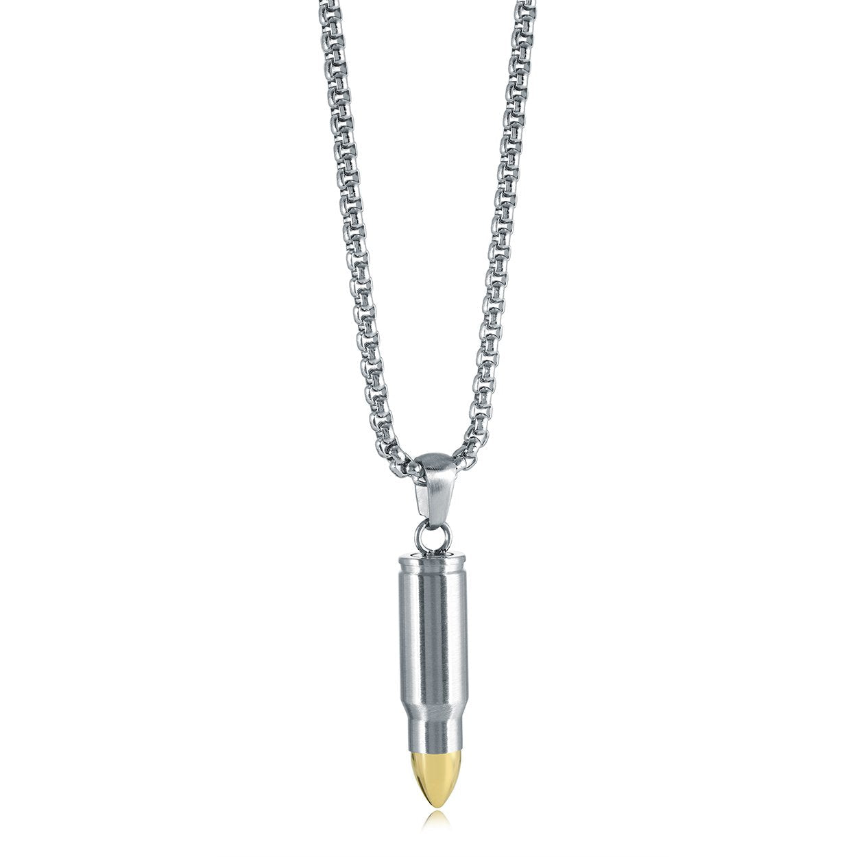 Italgem Steel Bullet Necklace