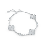 Italgem Steel Lucky Clover Bracelet