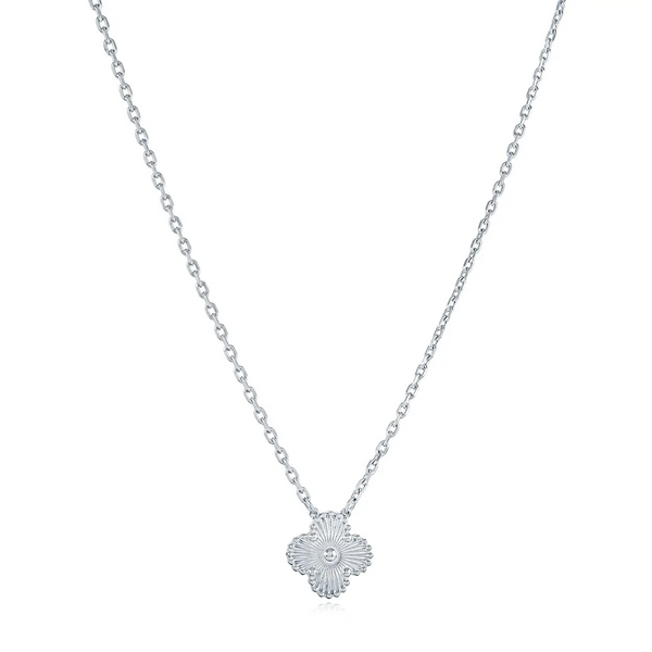 Italgem Steel Lucky Clover Necklace