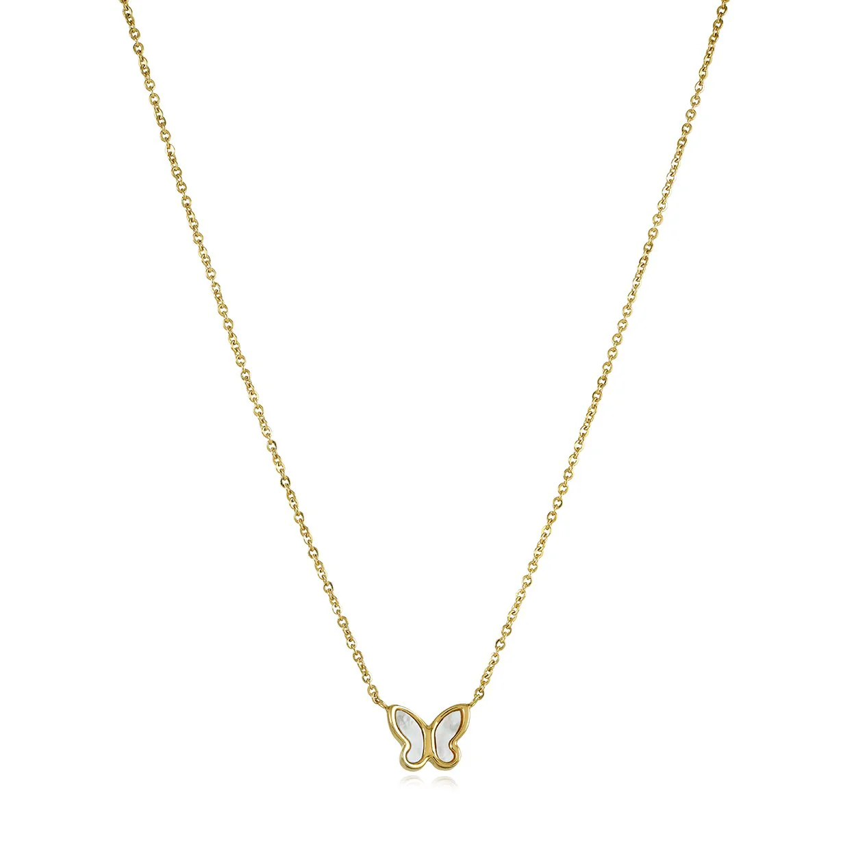 Italgem Steel Butterfly Necklace