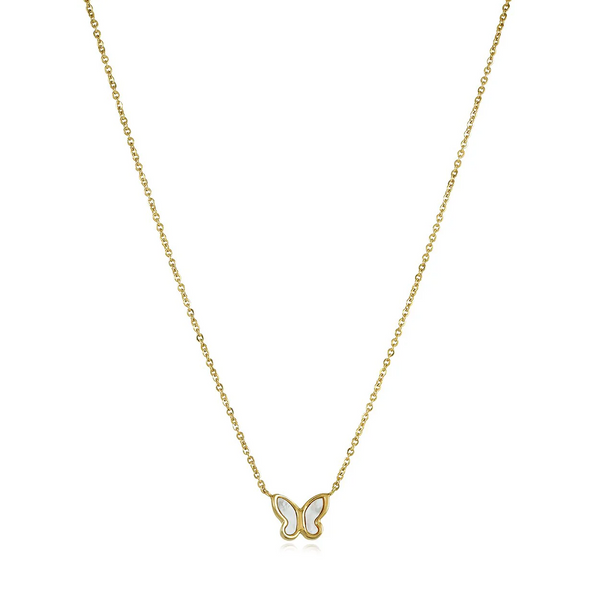 Italgem Steel Butterfly Necklace