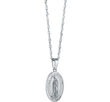 Italgem Oval Pendant Necklace