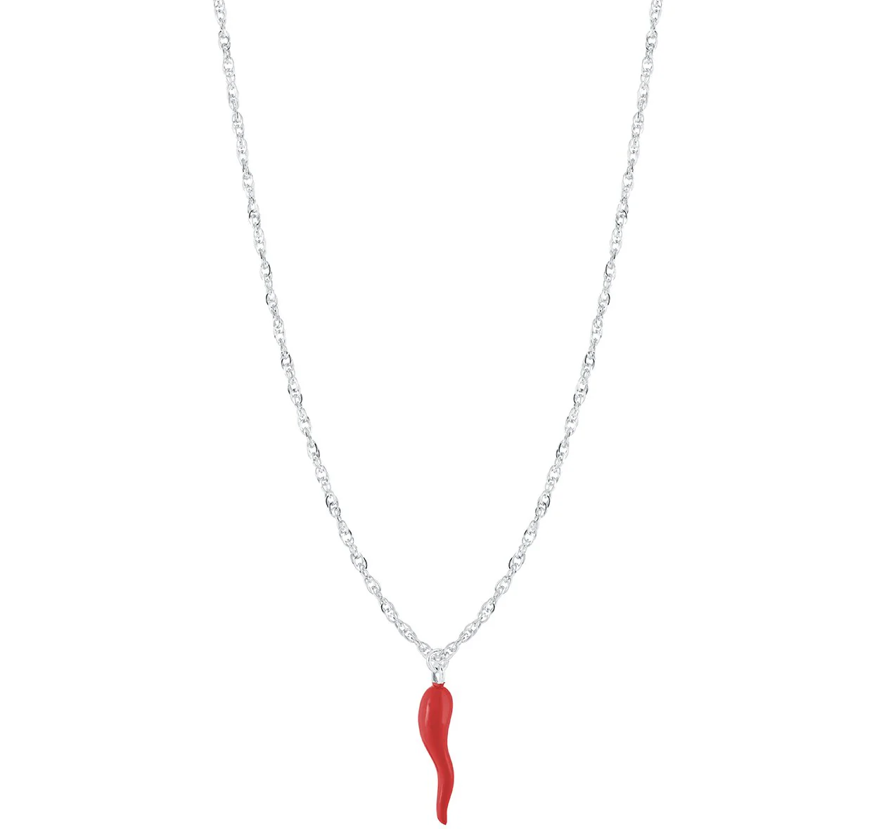 Italgem Small Cornetto Pendant Necklace Ladies
