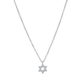 Italgem Steel Star Of David Necklace