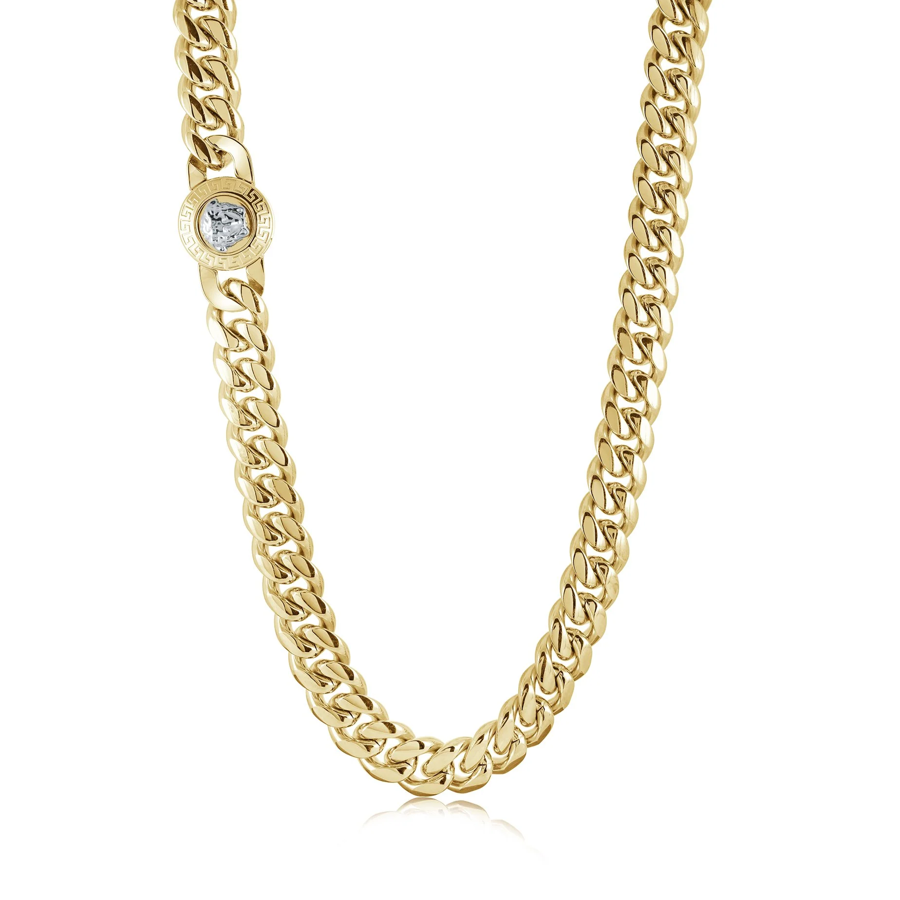 Italgem 12MM Curb Medusa Clasp Chain