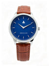 MEDIUM The Comeback 38 Leather Silver / Blue – Front