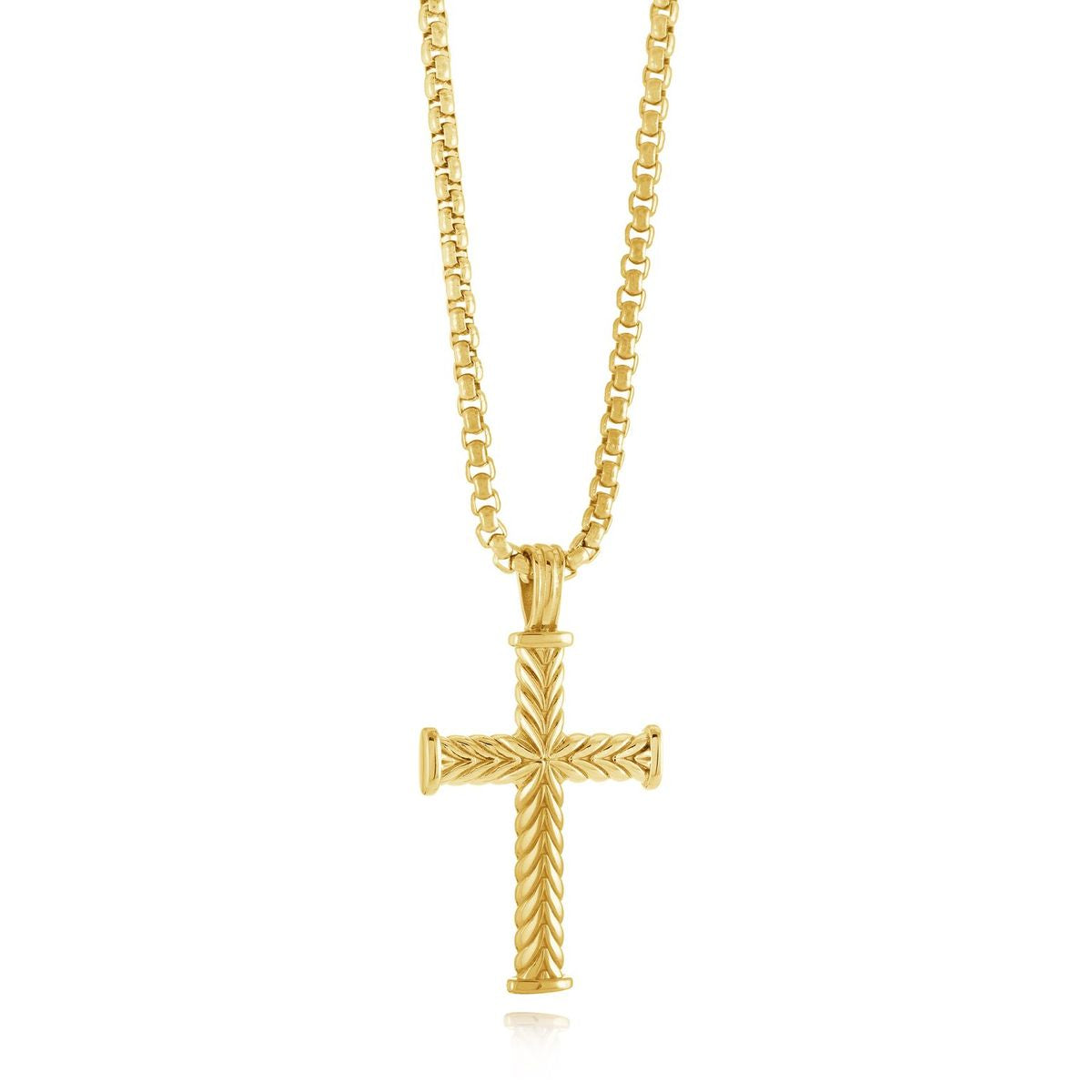 Italgem Steel Cross Necklace