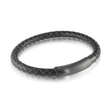 Italgem Steel Tanjun Leather Bracelet