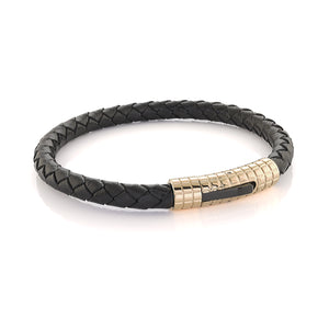 Italgem Steel Classico Leather Bracelet