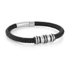 Italgem Steel GT Leather Bracelet