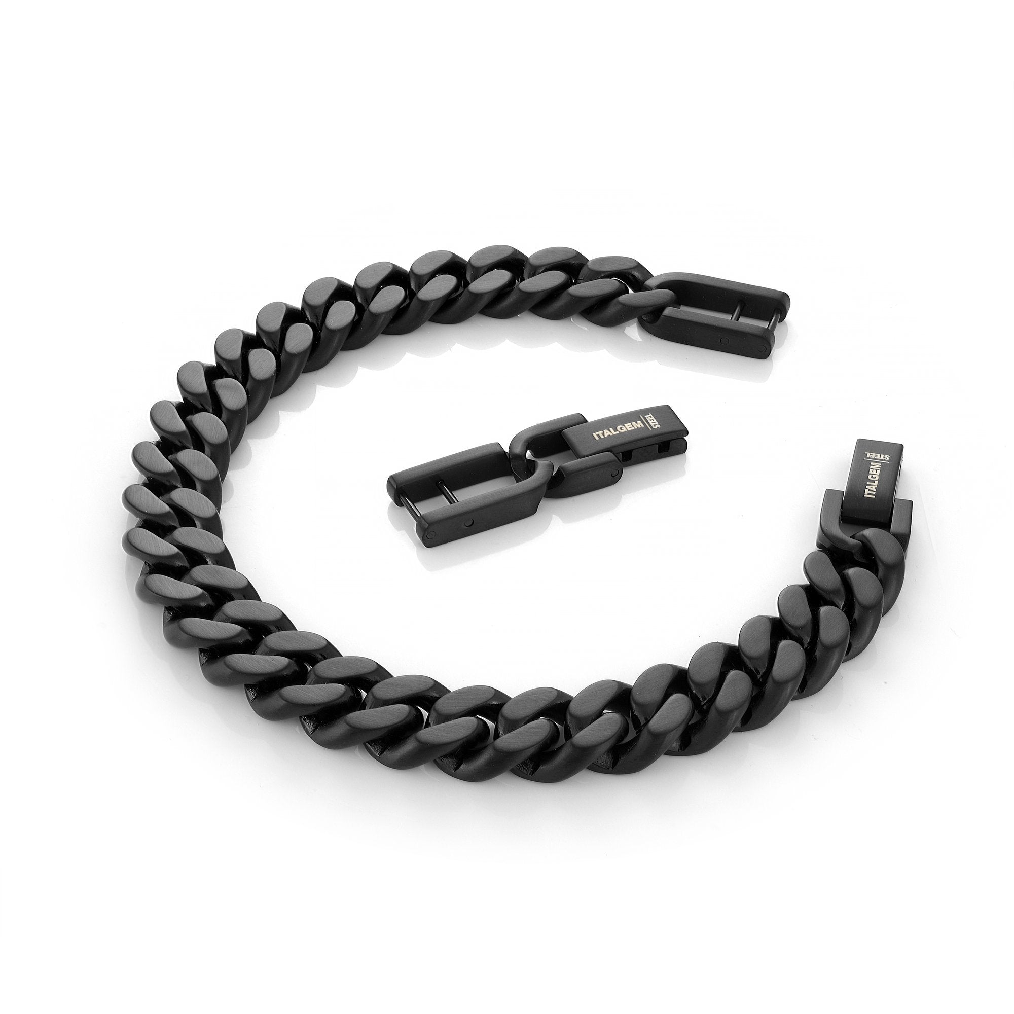 Italgem Steel 10MM Curb Bracelet